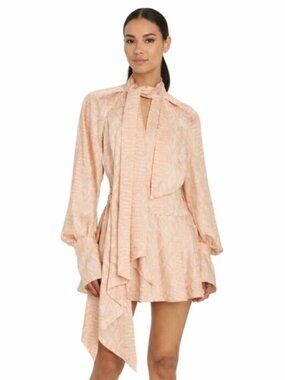 NWT Acler Bradley Cobra Wrap Long Sleeve Mini Dress